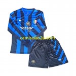 Camisolas de futebol Inter de Milão Criança Equipamento Principal 2024/25 Manga Comprida